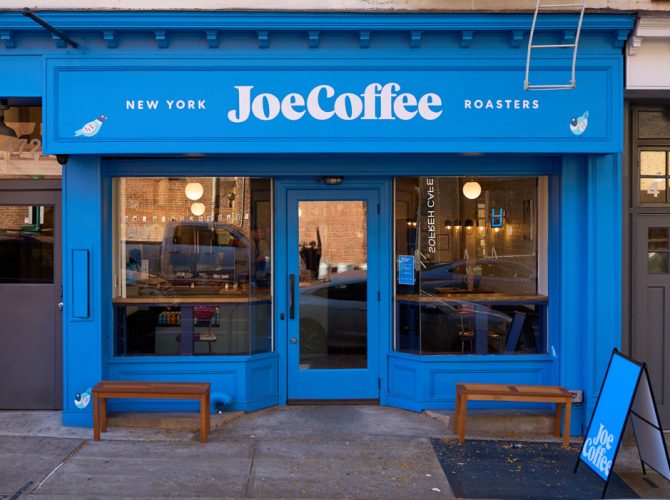 the storefront for Joe Coffee on Bergen Street