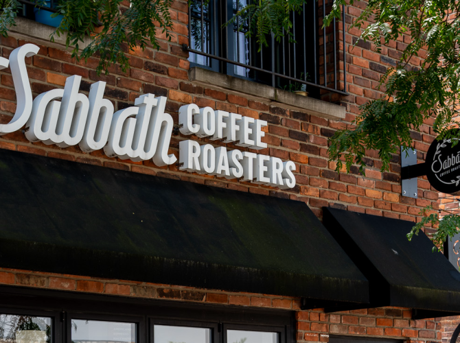 sabbath coffee roasters storefront