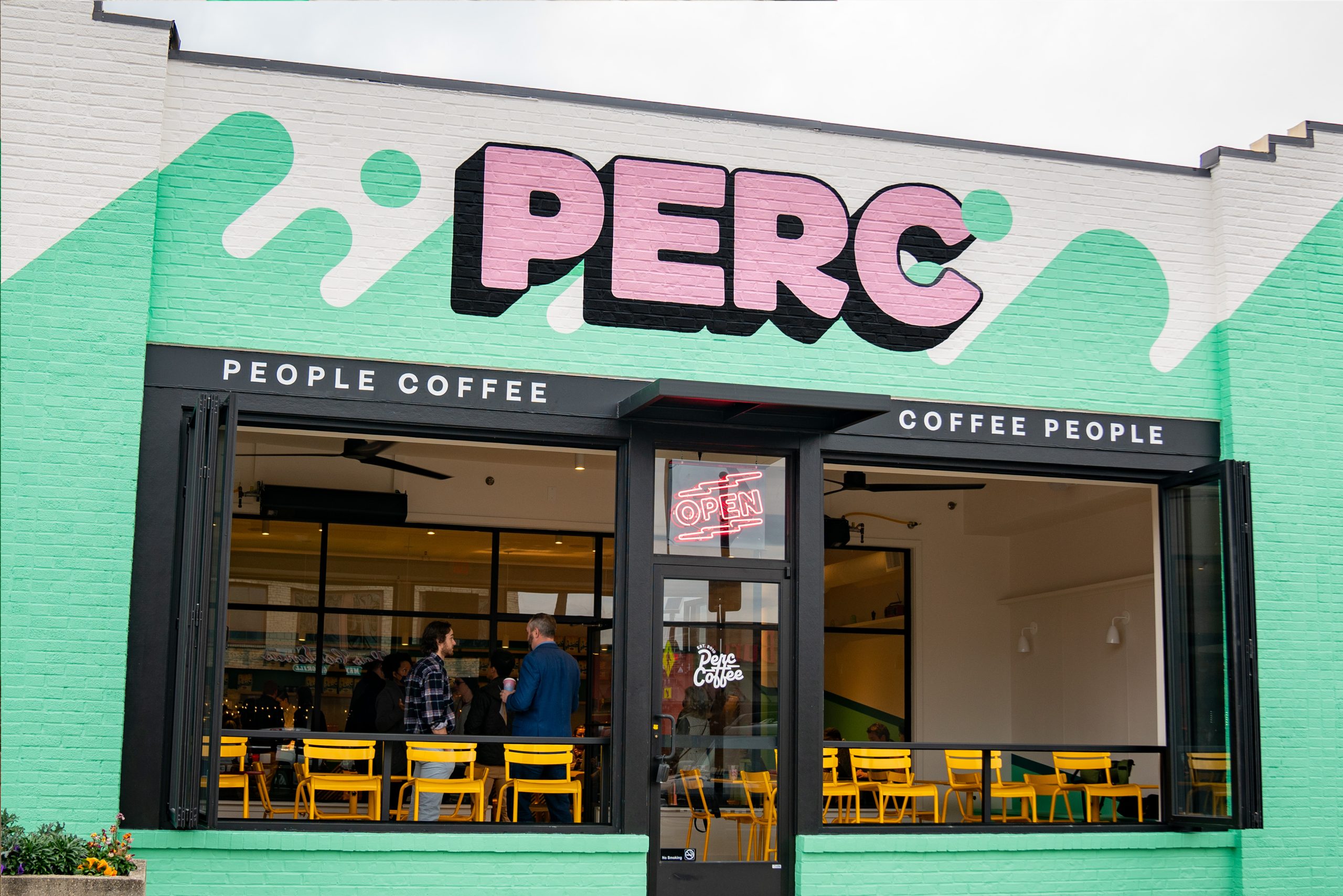 the outside of a Perc coffee bar