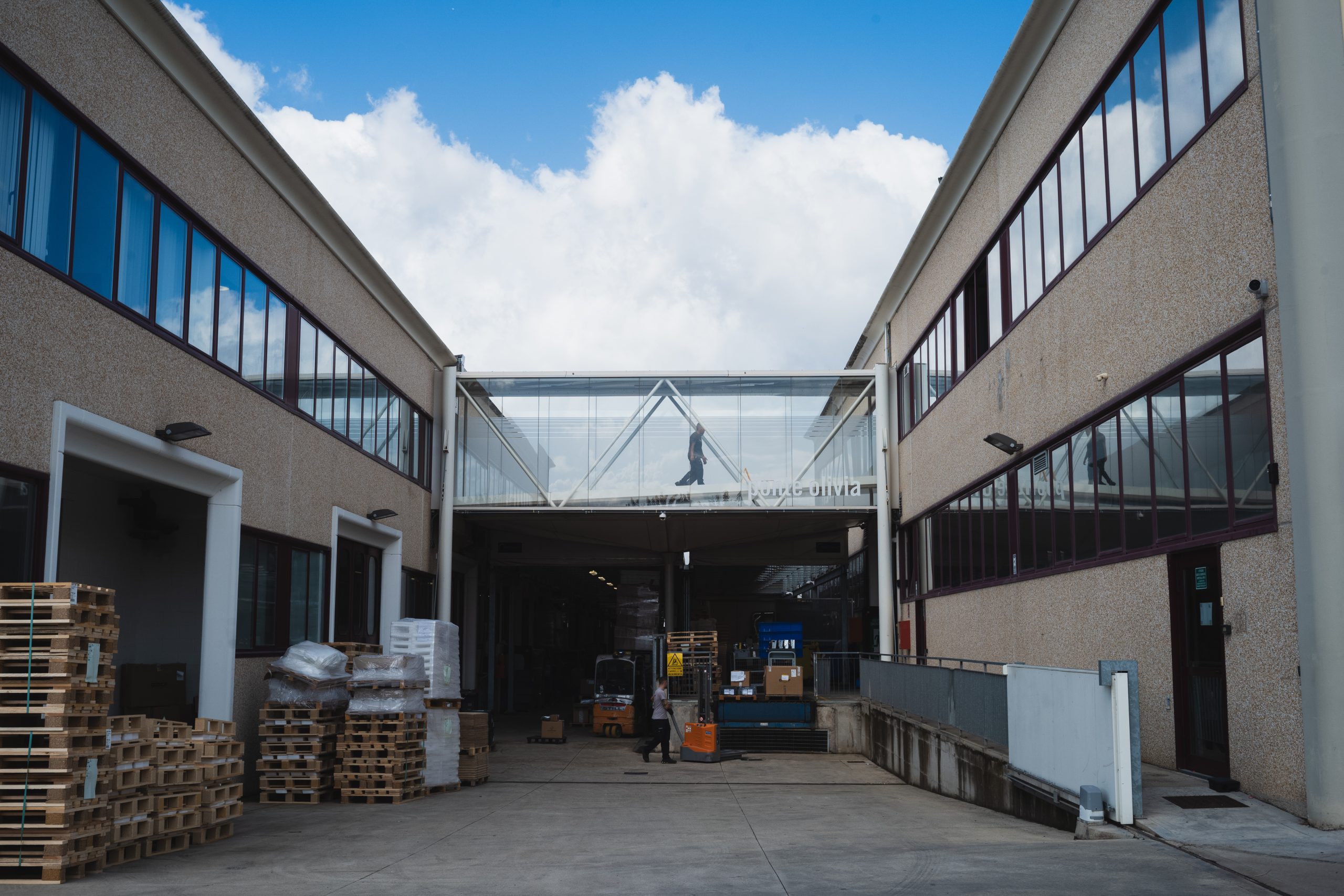 the warehouse alley at the la marzocco factory