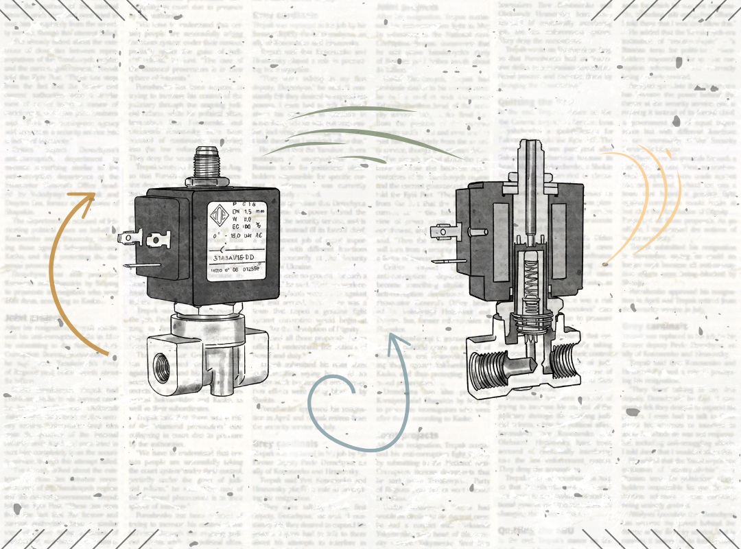 an illustration of a solenoid valve