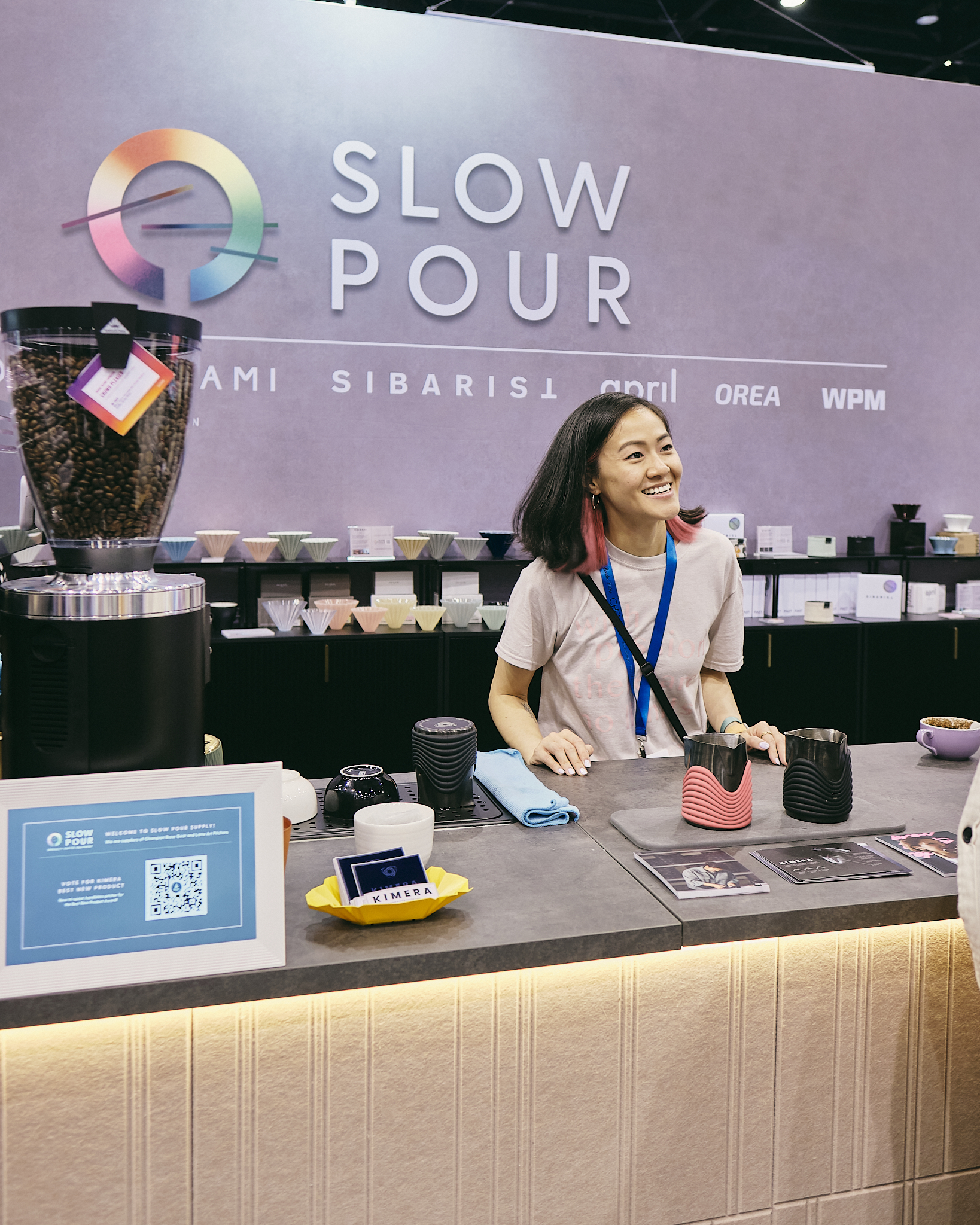 Slow Pour booth at SCA 2025