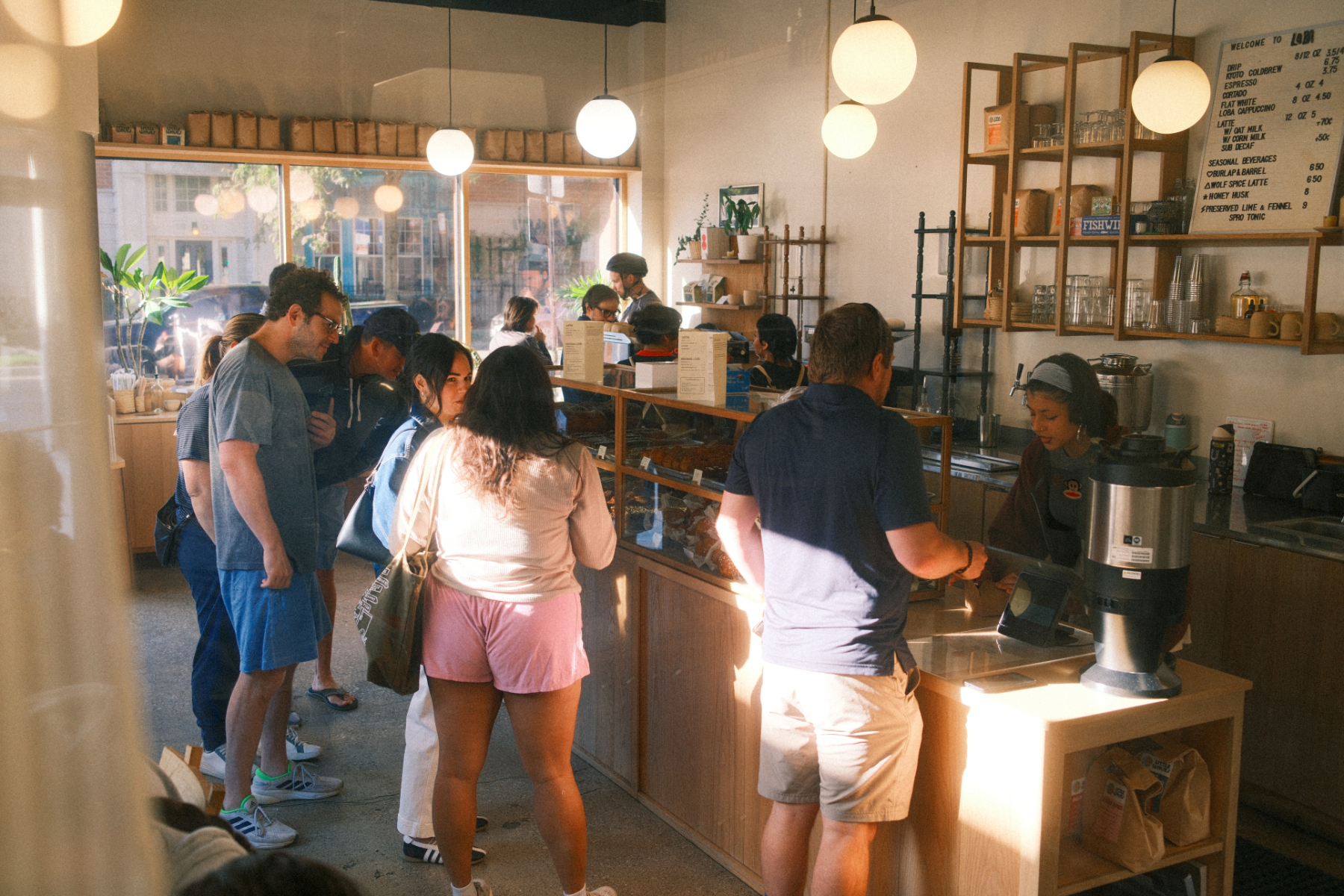 customers lined up inside loba