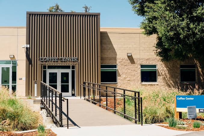 the exterior of the UC Davis Coffee Center